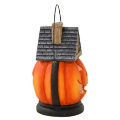 Pumpkin House Lantern Candle Holder Halloween Decoration 38cm -Halloween Supply Store XS7493 4 opt