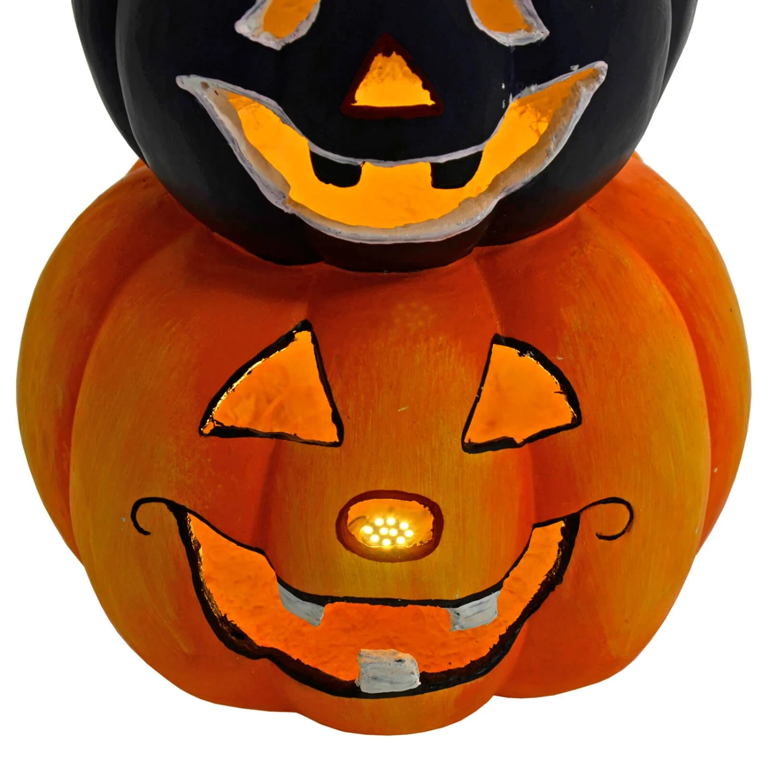 LED Pumpkin Lantern Stack Trio Halloween Decoration 60cm 5 LED Pumpkin Lantern Stack Trio Halloween Decoration 60cm - Image 3