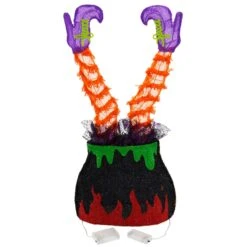 Light Up Witch Legs In Cauldron Halloween Decoration 72cm 11 Light Up Witch Legs In Cauldron Halloween Decoration 72cm -Halloween Supply Store XS7534 4 opt