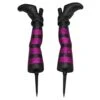 Witch Legs Halloween Decoration Purple Glitter Garden Stakes 45cm 2 Witch Legs Halloween Decoration Purple Glitter Garden Stakes 45cm -Halloween Supply Store XS7569 1 opt