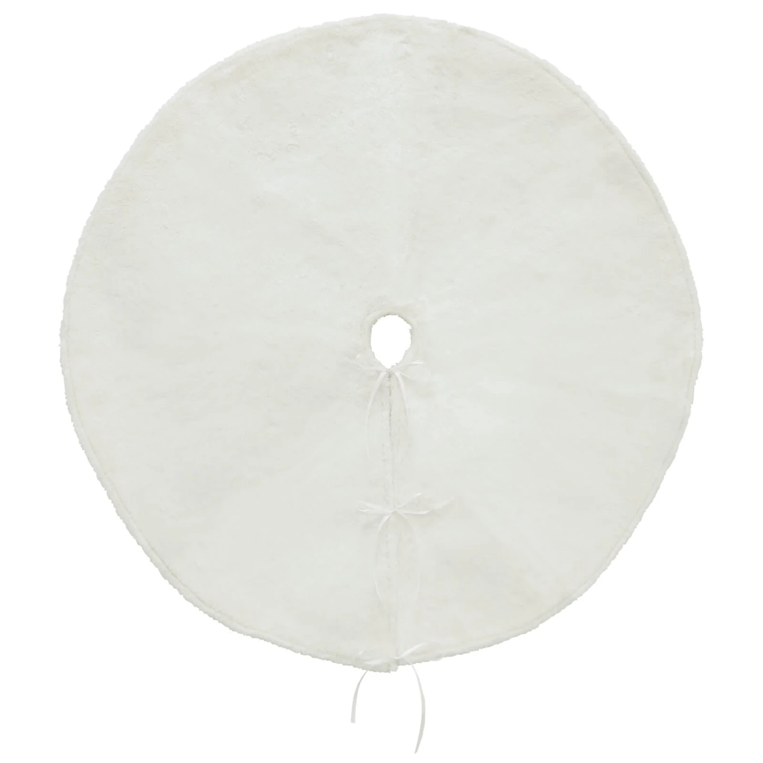 Christmas Tree Skirt Faux Fur Fabric Cover Base Decoration 1m 4 Christmas Tree Skirt Faux Fur Fabric Cover Base Decoration 1m - Image 2