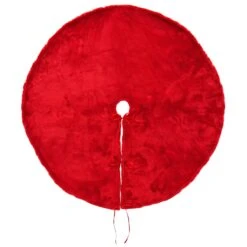 Christmas Tree Skirt Faux Fur Fabric Cover Base Decoration 1m 18 Christmas Tree Skirt Faux Fur Fabric Cover Base Decoration 1m -Halloween Supply Store XS7580 1 opt