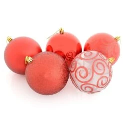 5 X 10cm Christmas Tree Baubles Swirl Matte Glitter Mirrored -Halloween Supply Store a205f645 0ff0 4b47 aeeb 0944446d8e19