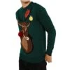 Mens Christmas Jumper Rudolph Stag Head Green Black Fun 2 Mens Christmas Jumper Rudolph Stag Head Green Black Fun -Halloween Supply Store a246758d af75 4614 800c 3e58b24e385b