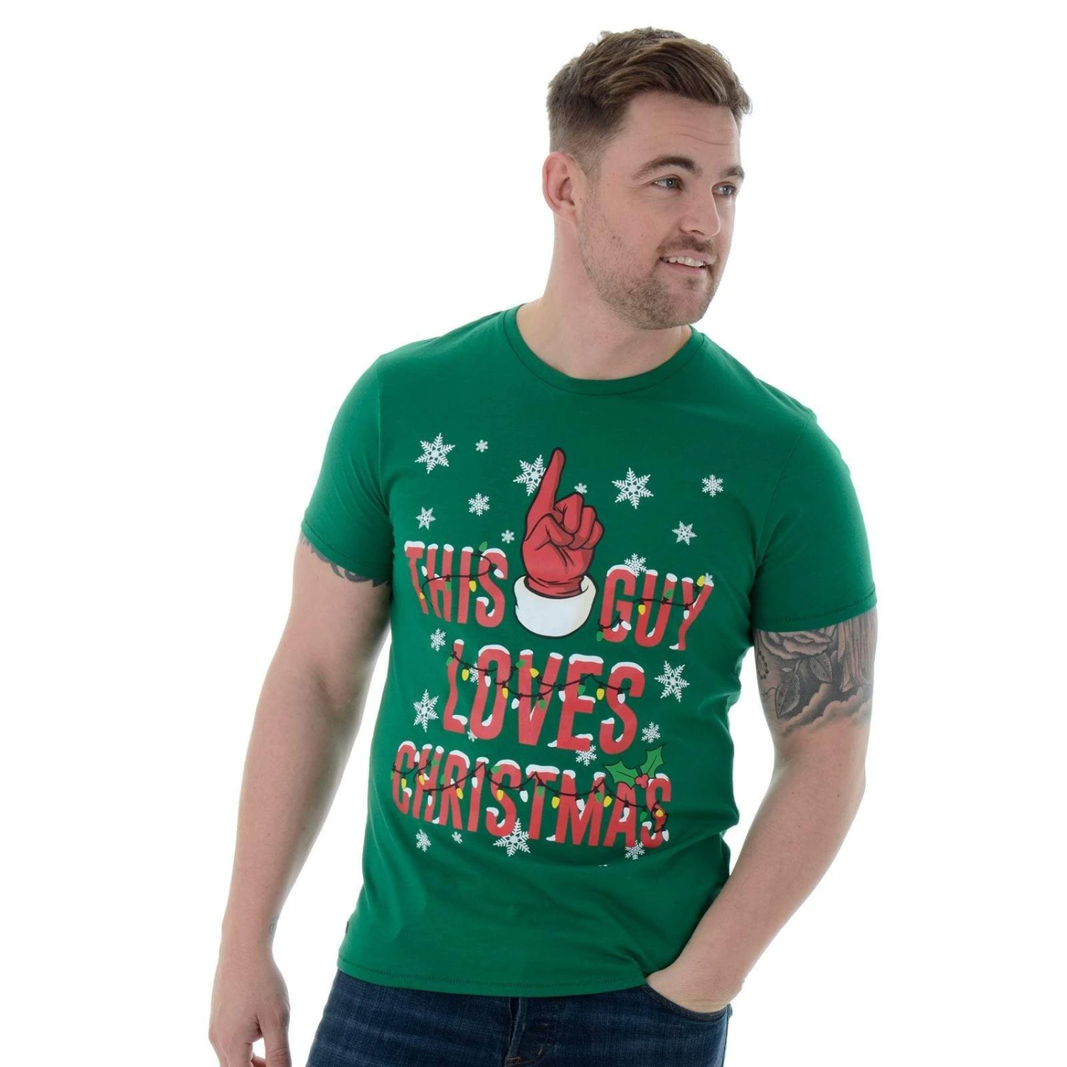 Mens Novelty Cotton Christmas T-Shirt Tee This Guy Loves Xmas 3 Mens Novelty Cotton Christmas T-Shirt Tee This Guy Loves Xmas