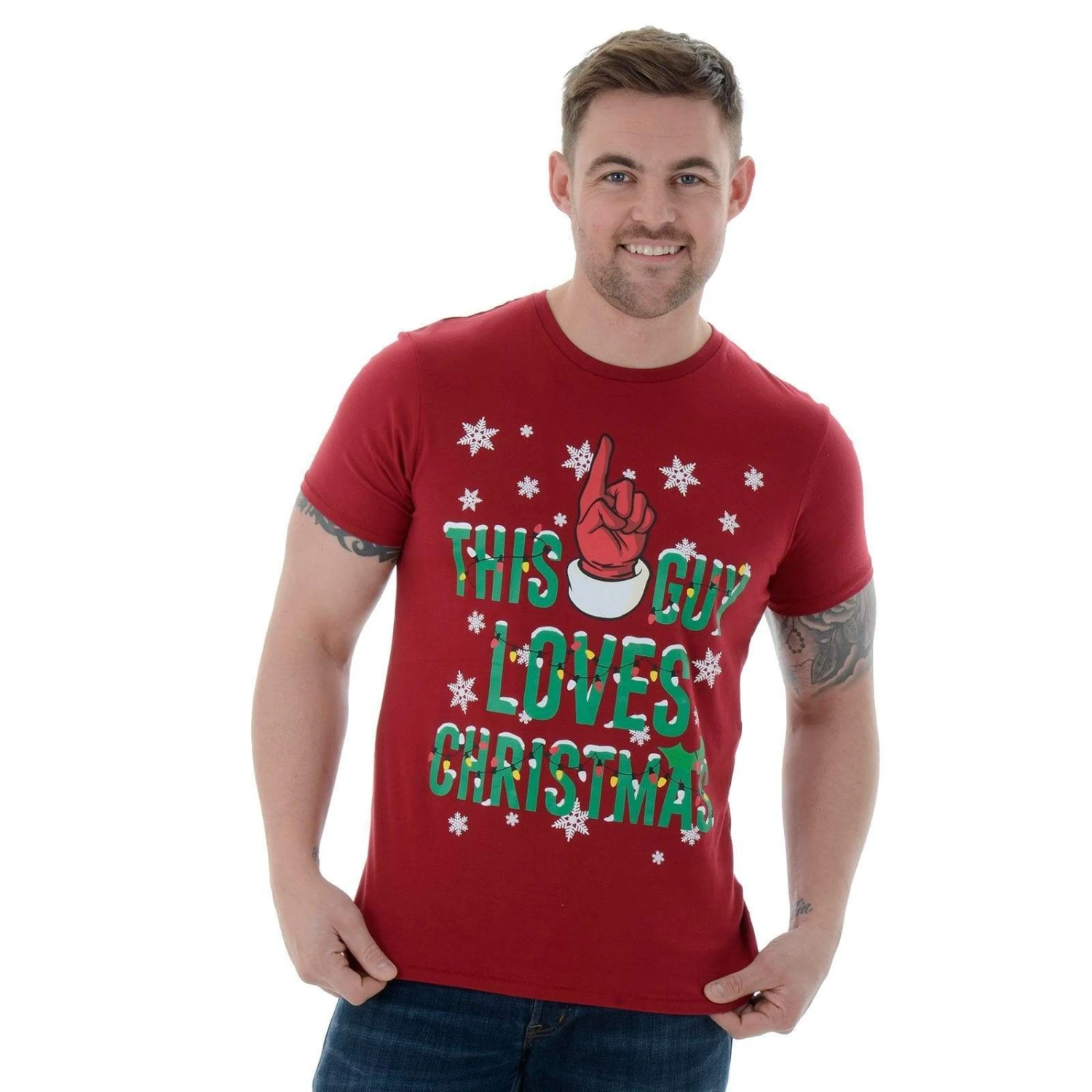 Mens Novelty Cotton Christmas T-Shirt Tee This Guy Loves Xmas 5 Mens Novelty Cotton Christmas T-Shirt Tee This Guy Loves Xmas - Image 3