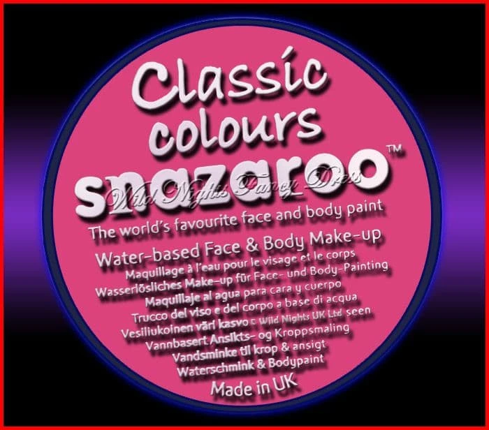 SNAZAROO 50 FACE PAINT 18ML POT FUCHSIA PINK 3 SNAZAROO 50 FACE PAINT 18ML POT FUCHSIA PINK