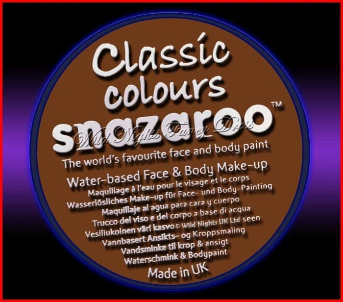 SNAZAROO 50 FACE PAINT 18ML POT LIGHT BROWN 3 SNAZAROO 50 FACE PAINT 18ML POT LIGHT BROWN