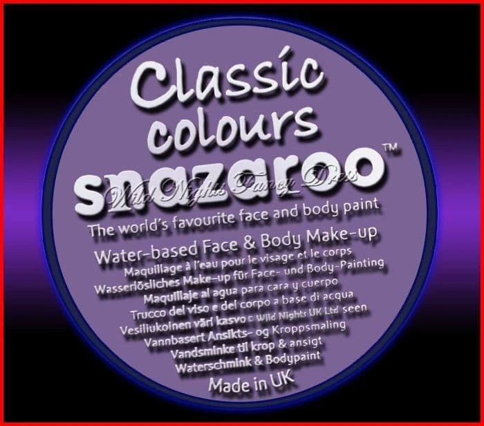 SNAZAROO 50 FACE PAINT 18ML POT LILAC 3 SNAZAROO 50 FACE PAINT 18ML POT LILAC