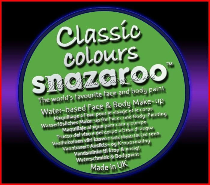 SNAZAROO 50 FACE PAINT 18ML POT LIME GREEN 3 SNAZAROO 50 FACE PAINT 18ML POT LIME GREEN