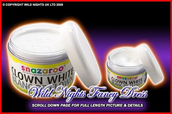 SNAZAROO FACE PAINT CLOWN WHITE 250ML 3 SNAZAROO FACE PAINT CLOWN WHITE 250ML
