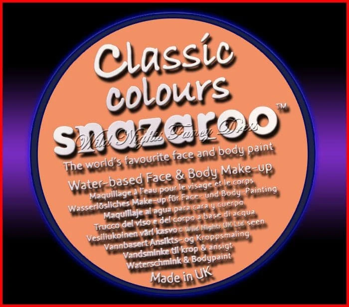 SNAZAROO PROFESSIONAL FACE PAINT 30ML TUB PEACH 3 SNAZAROO PROFESSIONAL FACE PAINT 30ML TUB PEACH