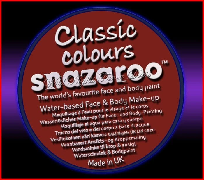 SNAZAROO PROFESSIONAL FACE PAINT 30ML TUB RUST BROWN 3 SNAZAROO PROFESSIONAL FACE PAINT 30ML TUB RUST BROWN