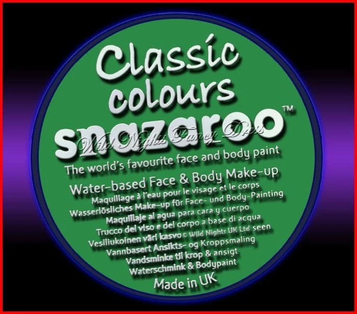 SNAZAROO PROFESSIONAL FACE PAINT 75ML POT BRIGHT GREEN 3 SNAZAROO PROFESSIONAL FACE PAINT 75ML POT BRIGHT GREEN
