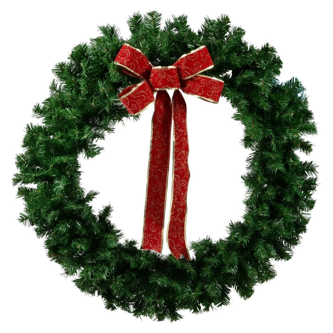 3ft Christmas Wreath Large Green Pine Red Bow 100cm 3 3ft Christmas Wreath Large Green Pine Red Bow 100cm