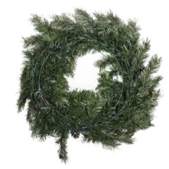 LED Snow Frosted Christmas Wreath With Berries & Pine Cones -Halloween Supply Store xs2885 1600 4 95408.1496891526.1100.1100