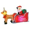 Santa Sleigh With Reindeer Inflatable Christmas Decoration -Halloween Supply Store xs4235 1600 1 01292.1496674191.1100.1100