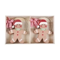 Set Of 6 Gingerbread Man Xmas Tree Decorations Wooden Boxed 9 Set Of 6 Gingerbread Man Xmas Tree Decorations Wooden Boxed -Halloween Supply Store xs4521 1600 2 30587.1496762651.1100.1100